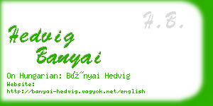 hedvig banyai business card